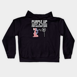 Purple Up For Military Kids - Month of the Military Child 2023 Kids Hoodie